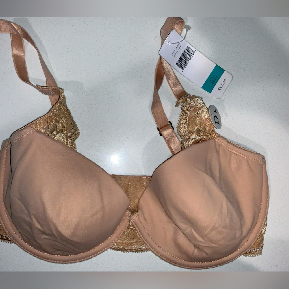 Natori unique fit nude color: cafe lace underwire bra hook closure 30D cup